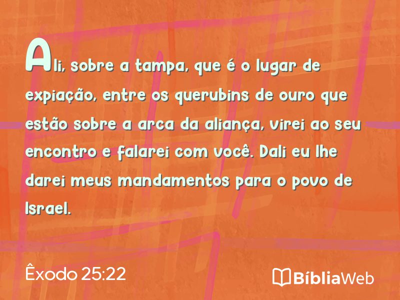 Êxodo 25:22 em imagem para compartilhar