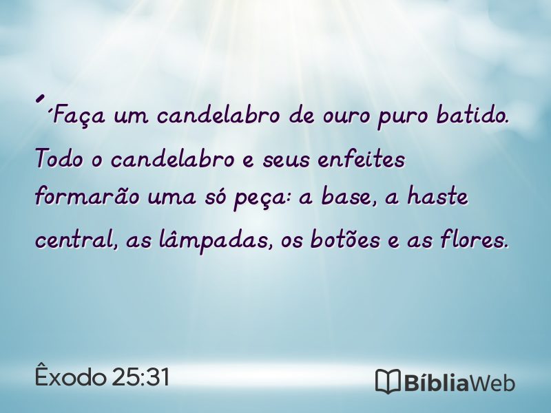 Êxodo 25:31 em imagem para compartilhar