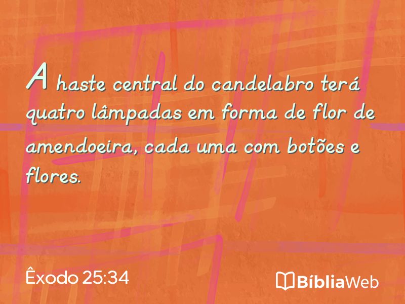 Êxodo 25:34 em imagem para compartilhar
