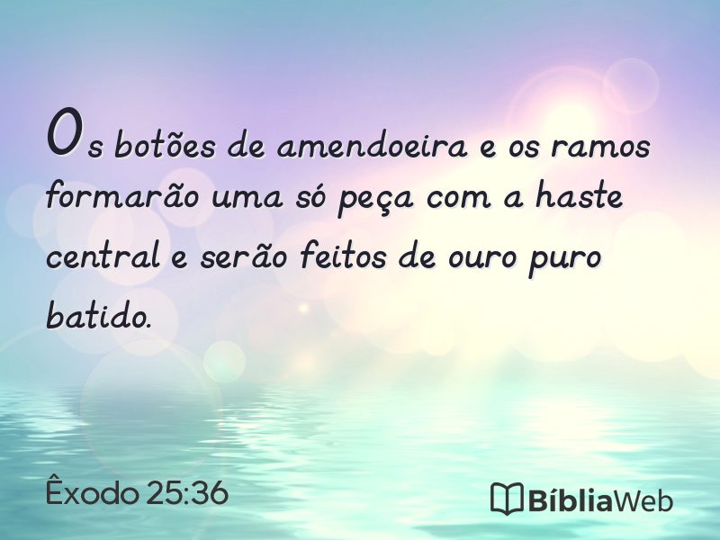 Êxodo 25:36 em imagem para compartilhar