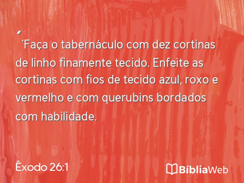 Êxodo 26:1 em imagem para compartilhar