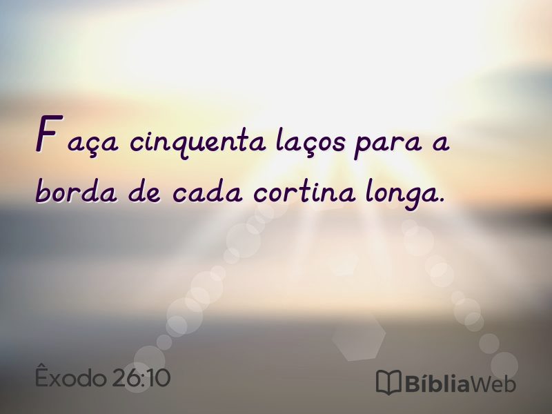 Êxodo 26:10 em imagem para compartilhar