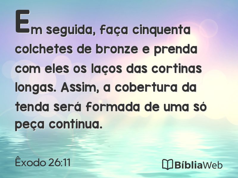 Êxodo 26:11 em imagem para compartilhar