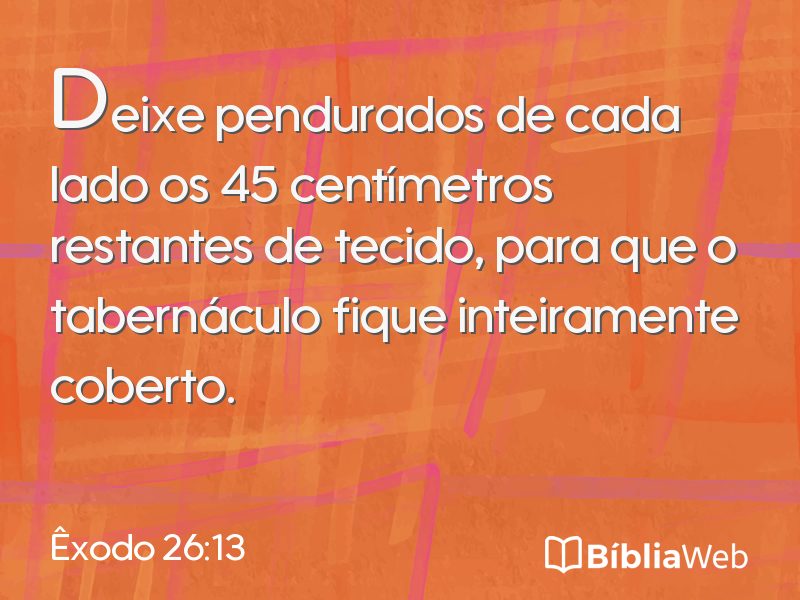 Êxodo 26:13 em imagem para compartilhar