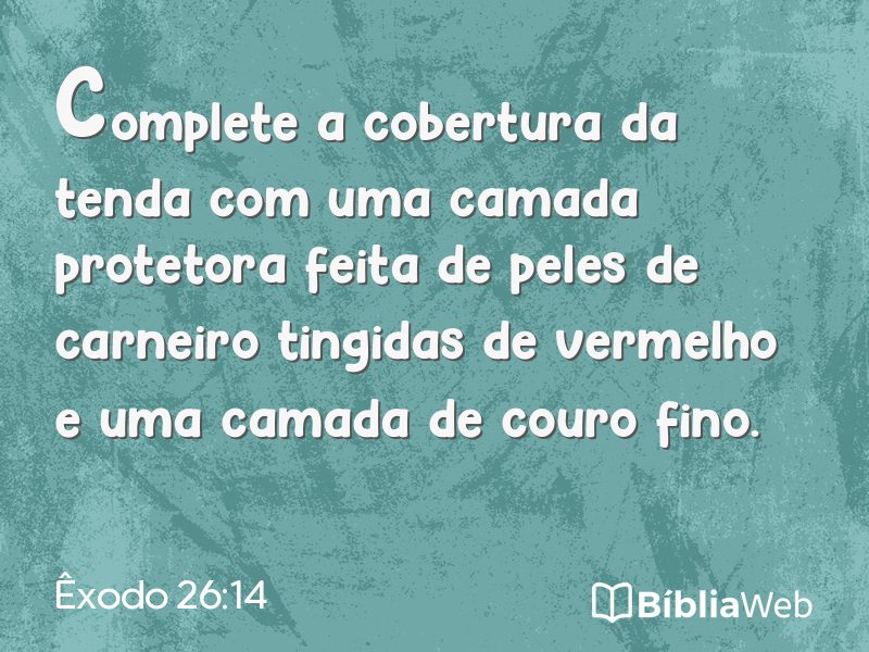 Êxodo 26:14 em imagem para compartilhar
