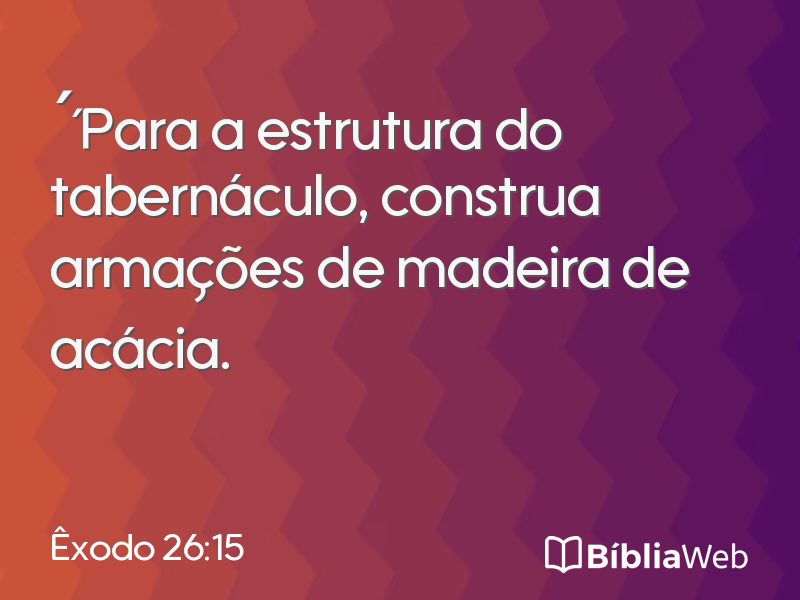 Êxodo 26:15 em imagem para compartilhar