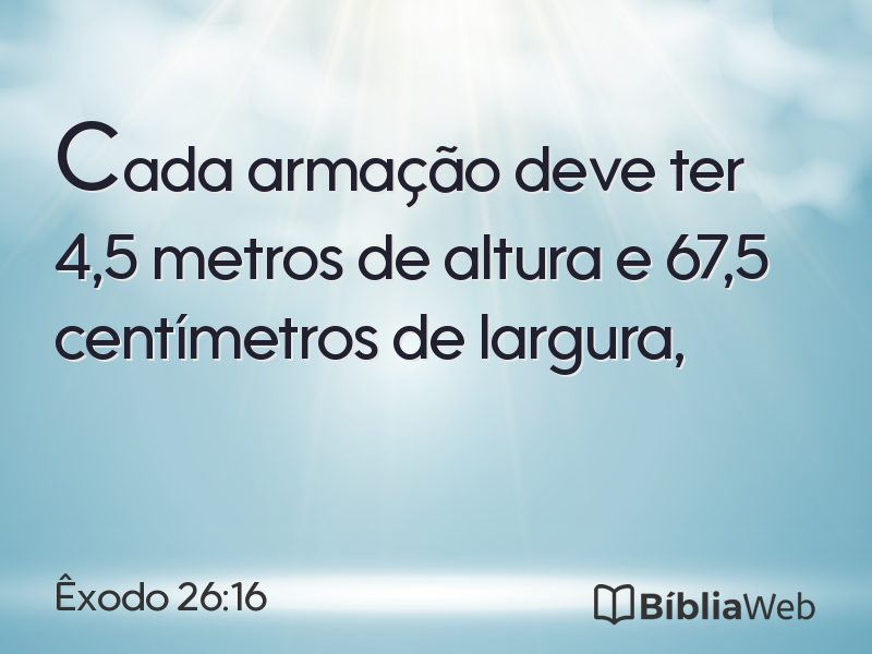 Êxodo 26:16 em imagem para compartilhar