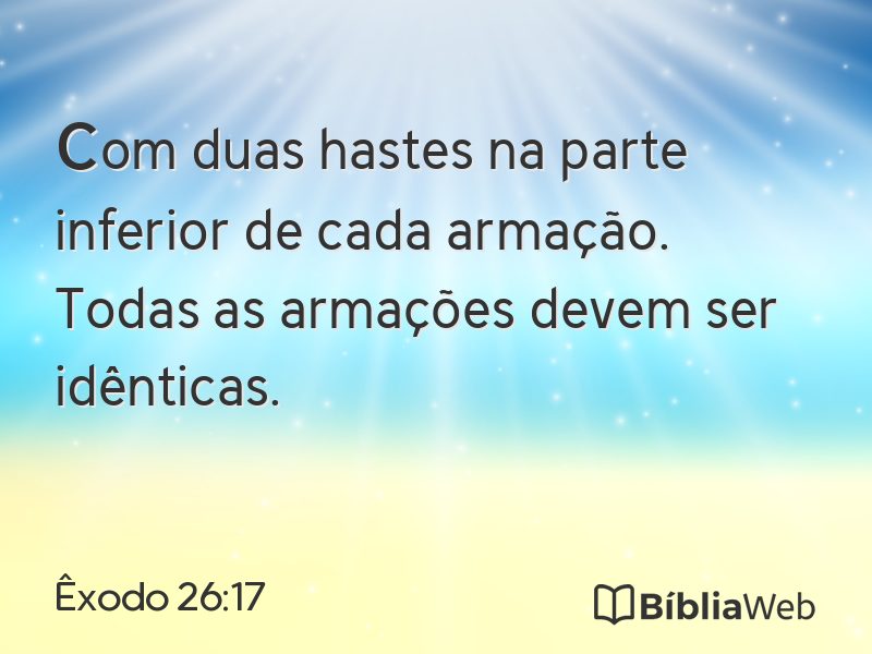 Êxodo 26:17 em imagem para compartilhar
