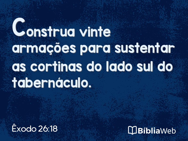 Êxodo 26:18 em imagem para compartilhar