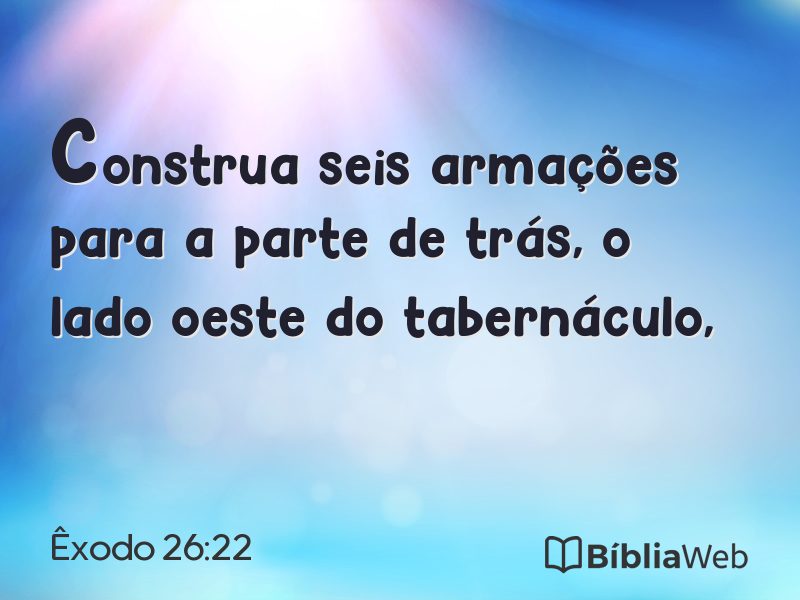 Êxodo 26:22 em imagem para compartilhar