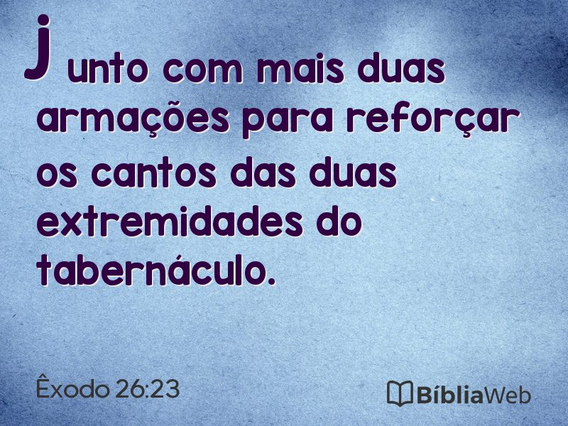 Êxodo 26:23 em imagem para compartilhar