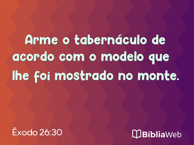 Êxodo 26:30 em imagem para compartilhar