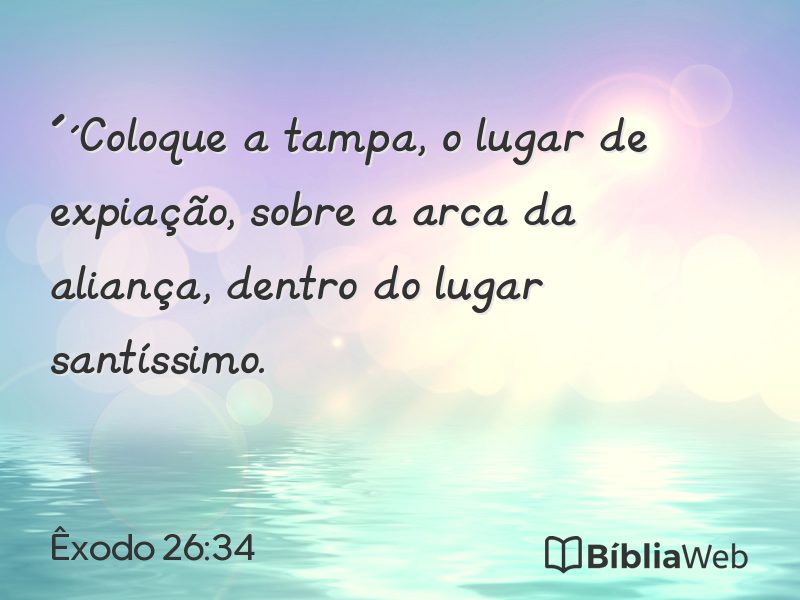 Êxodo 26:34 em imagem para compartilhar