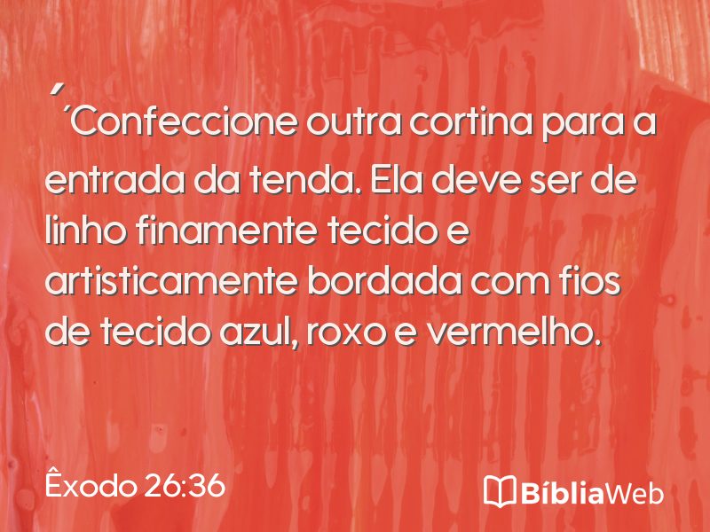 Êxodo 26:36 em imagem para compartilhar