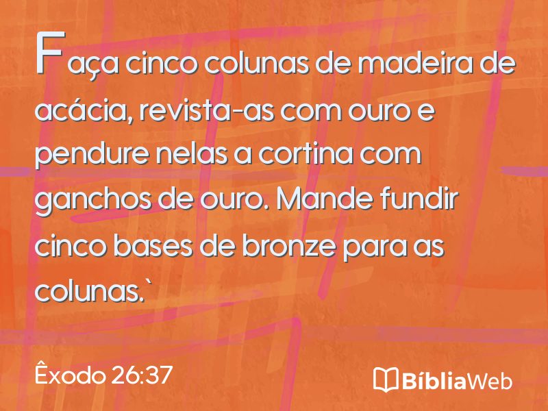 Êxodo 26:37 em imagem para compartilhar