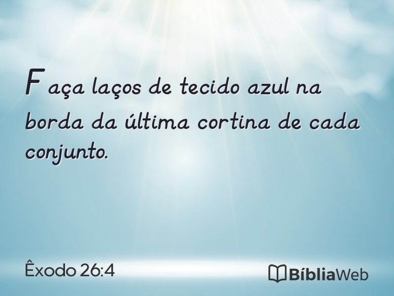 Êxodo 26:4 em imagem para compartilhar