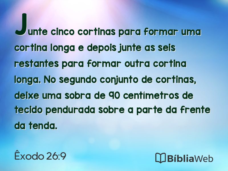 Êxodo 26:9 em imagem para compartilhar