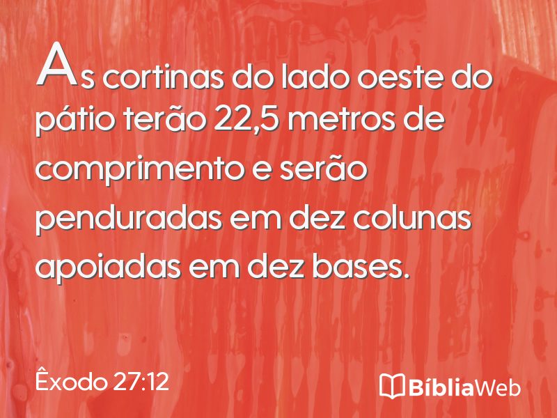 Êxodo 27:12 em imagem para compartilhar