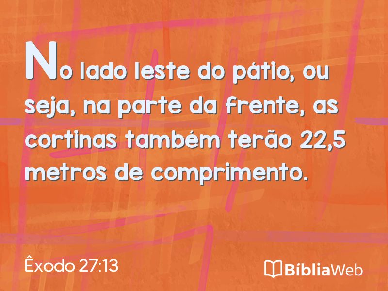 Êxodo 27:13 em imagem para compartilhar