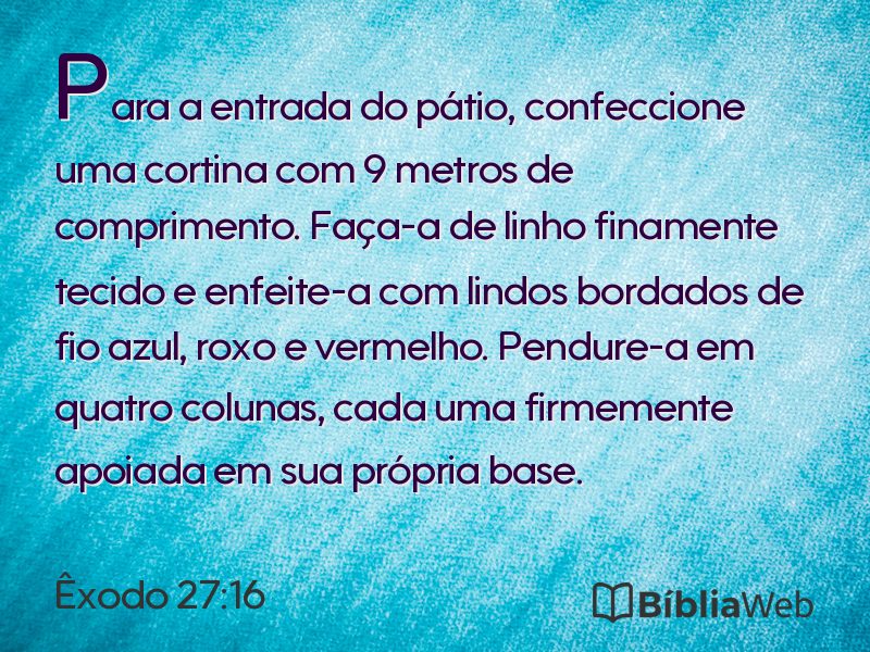 Êxodo 27:16 em imagem para compartilhar