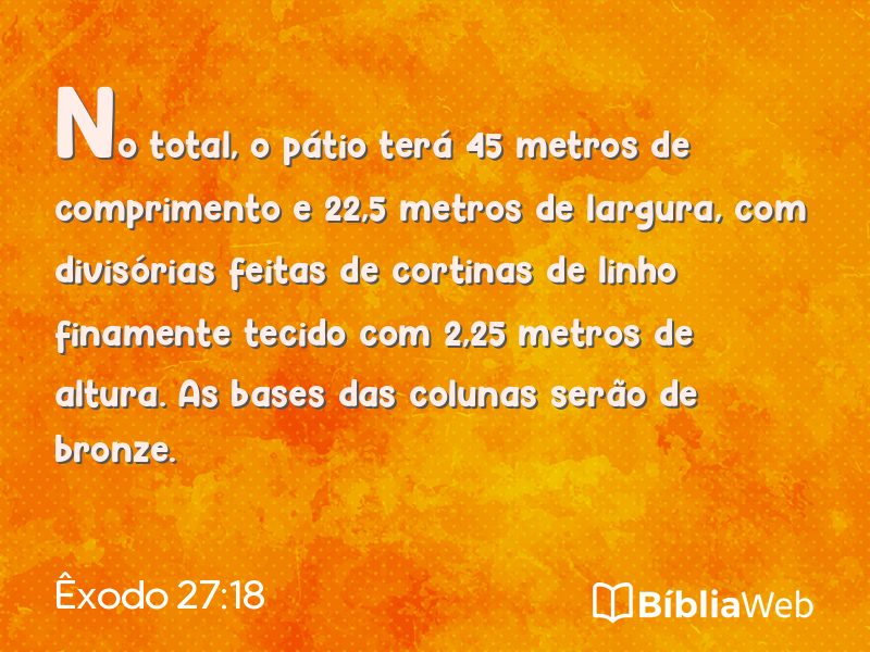 Êxodo 27:18 em imagem para compartilhar