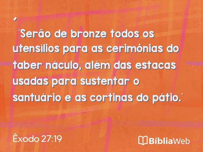 Êxodo 27:19 em imagem para compartilhar