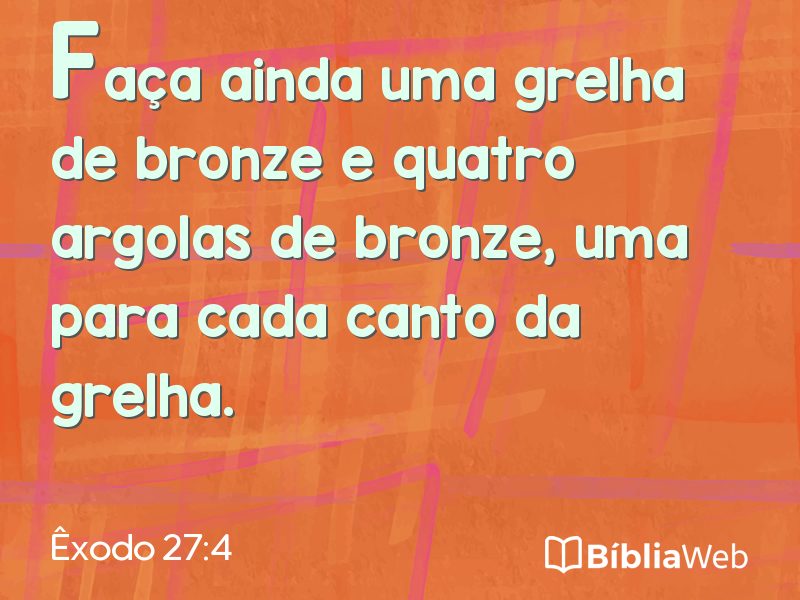 Êxodo 27:4 em imagem para compartilhar