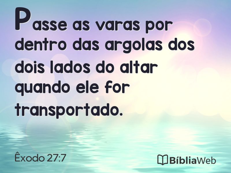 Êxodo 27:7 em imagem para compartilhar