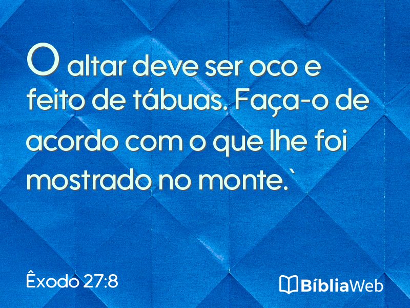 Êxodo 27:8 em imagem para compartilhar