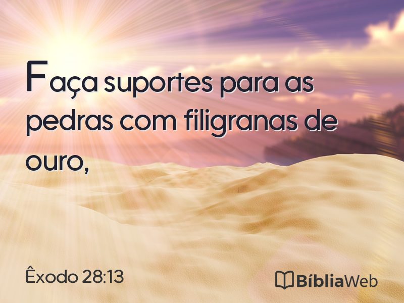 Êxodo 28:13 em imagem para compartilhar