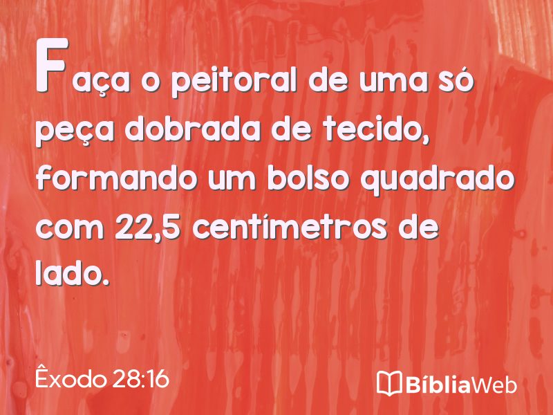 Êxodo 28:16 em imagem para compartilhar