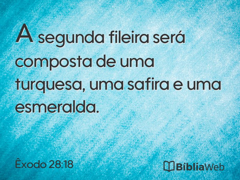 Êxodo 28:18 em imagem para compartilhar