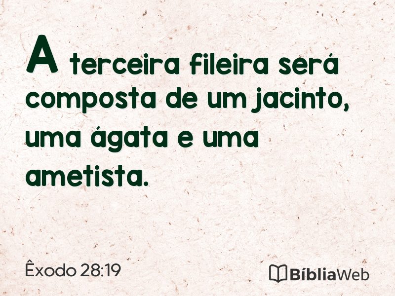 Êxodo 28:19 em imagem para compartilhar