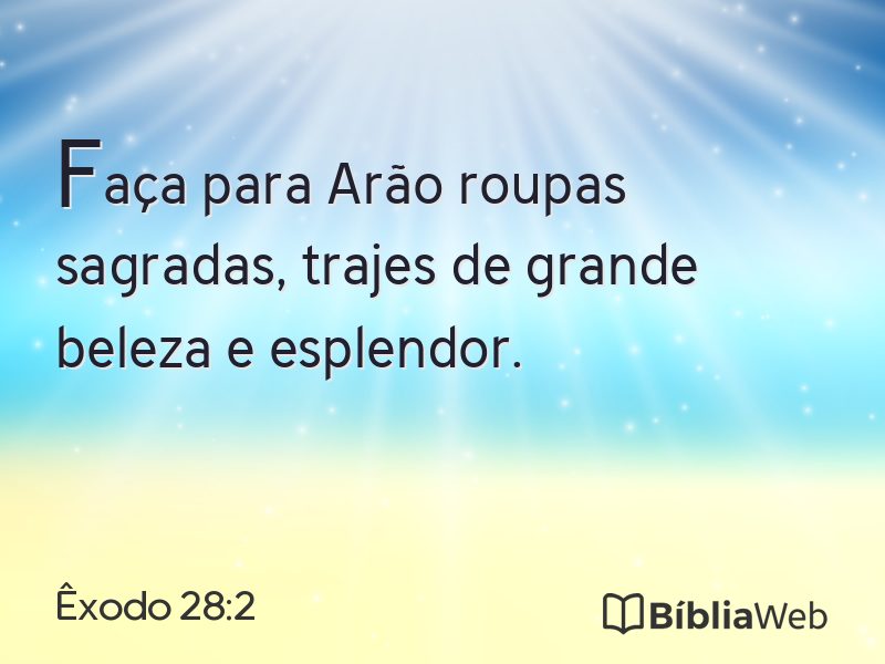 Êxodo 28:2 em imagem para compartilhar