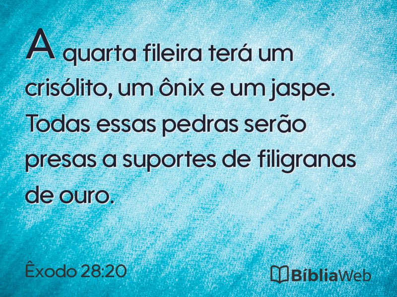 Êxodo 28:20 em imagem para compartilhar