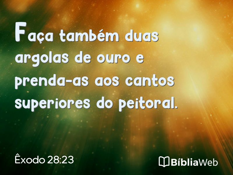 Êxodo 28:23 em imagem para compartilhar