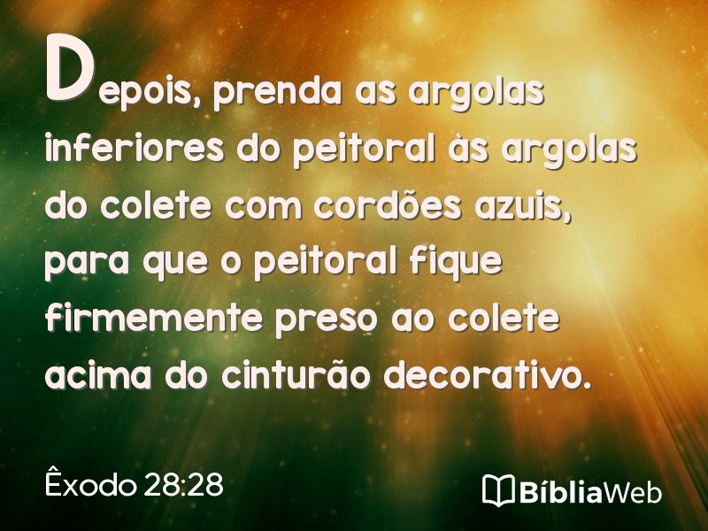 Êxodo 28:28 em imagem para compartilhar