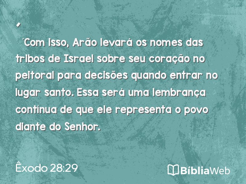 Êxodo 28:29 em imagem para compartilhar