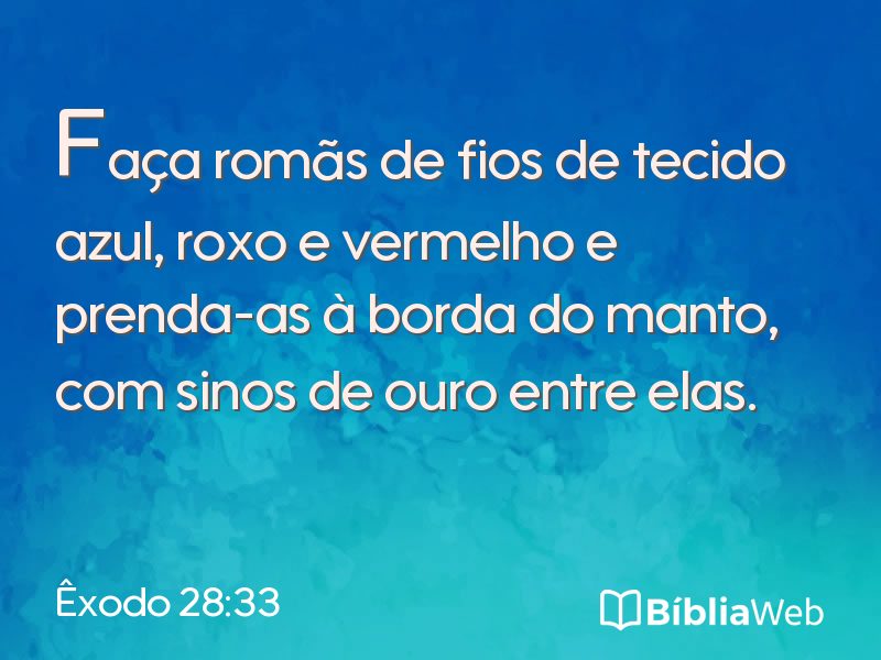 Êxodo 28:33 em imagem para compartilhar