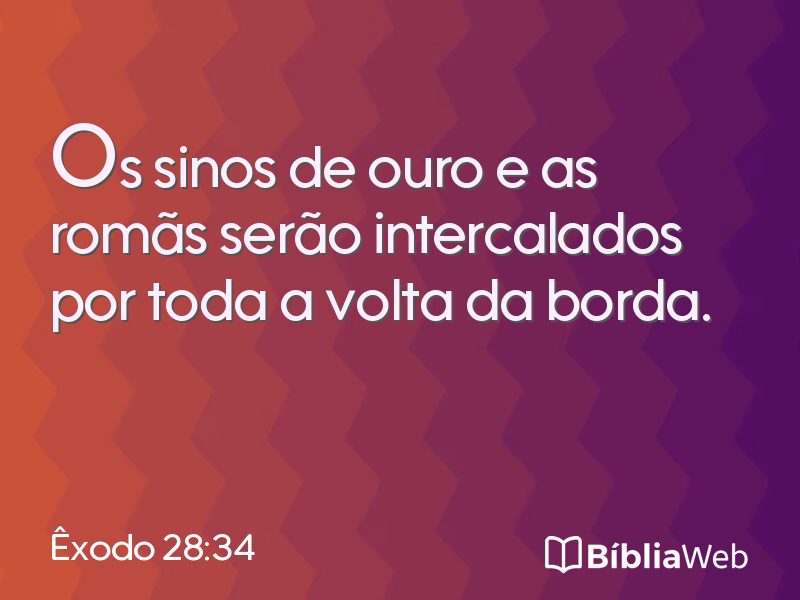 Êxodo 28:34 em imagem para compartilhar