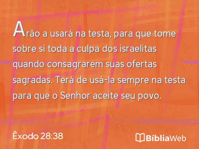 Êxodo 28:38 em imagem para compartilhar