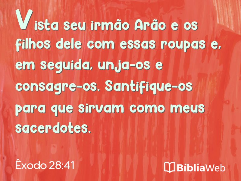 Êxodo 28:41 em imagem para compartilhar