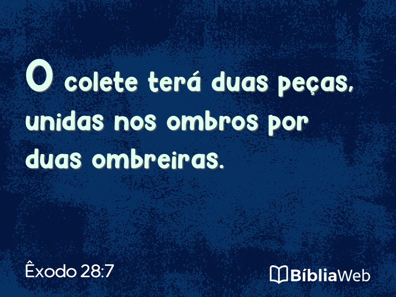 Êxodo 28:7 em imagem para compartilhar