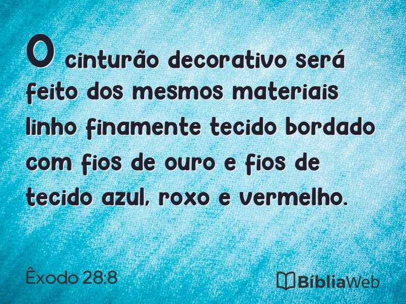 Êxodo 28:8 em imagem para compartilhar
