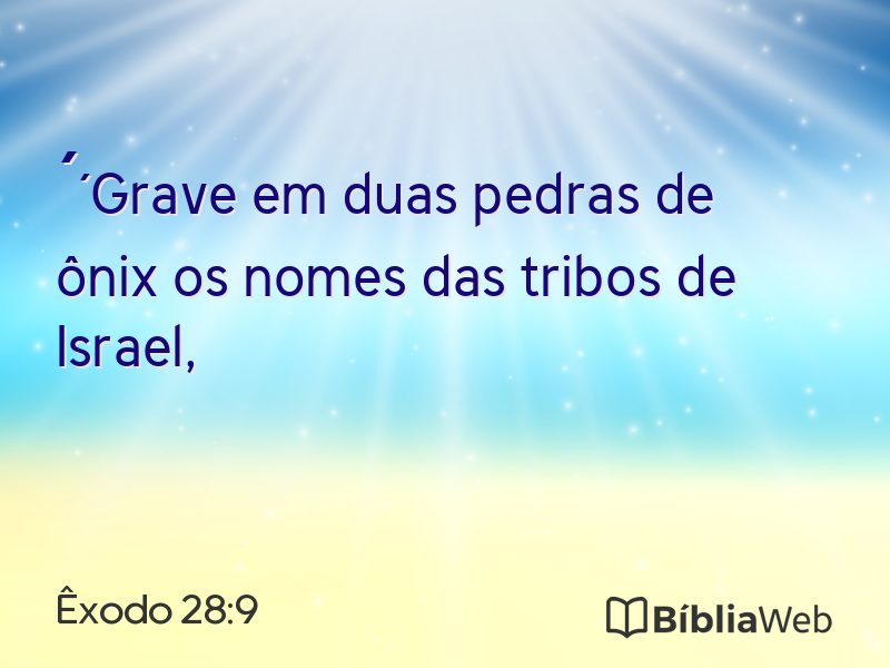 Êxodo 28:9 em imagem para compartilhar