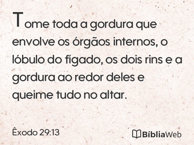 Êxodo 29:13 em imagem para compartilhar