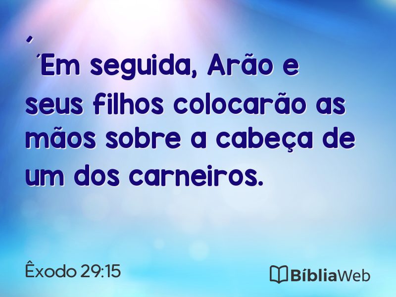 Êxodo 29:15 em imagem para compartilhar