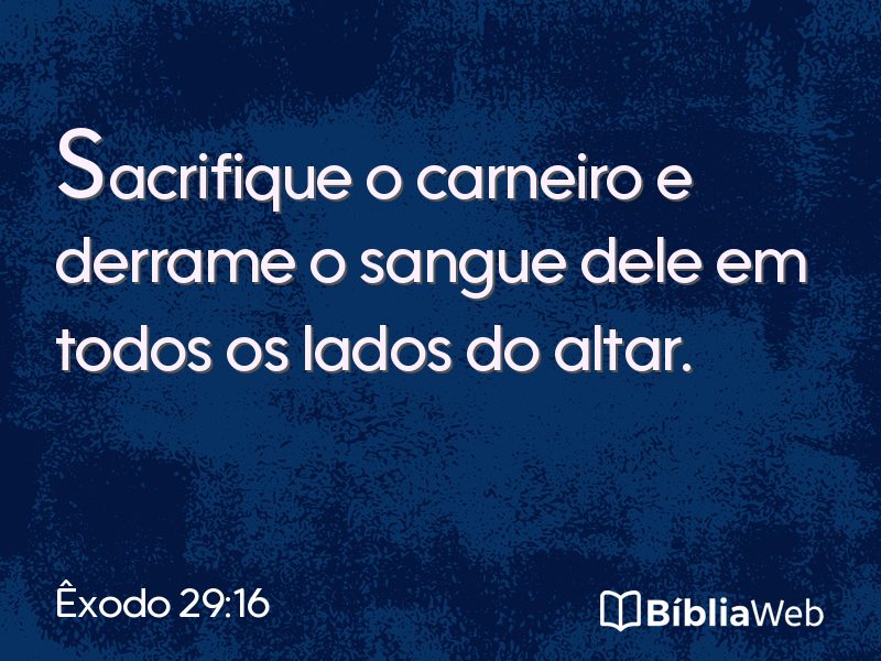 Êxodo 29:16 em imagem para compartilhar