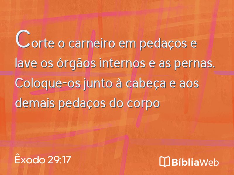 Êxodo 29:17 em imagem para compartilhar