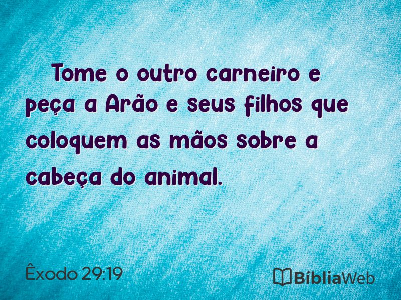 Êxodo 29:19 em imagem para compartilhar